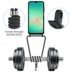 Carcasa cu Card Holder si Crossbody Lanyard compatibila cu Samsung Galaxy A37 5G, Negru 7 - lerato.ro