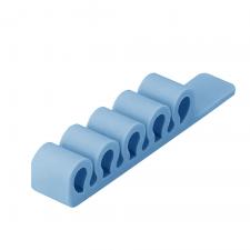 Organizator cabluri Silicone Office Organizer, 9.5 x 1.5 x 1.7 cm, Albastru