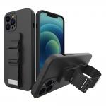 Carcasa Rope Case cu Lanyard Stand compatibila cu Samsung Galaxy A53, Negru 2 - lerato.ro