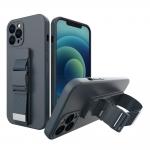 Carcasa Rope Case cu Lanyard Stand compatibila cu Samsung Galaxy A73, Navy Blue 2 - lerato.ro