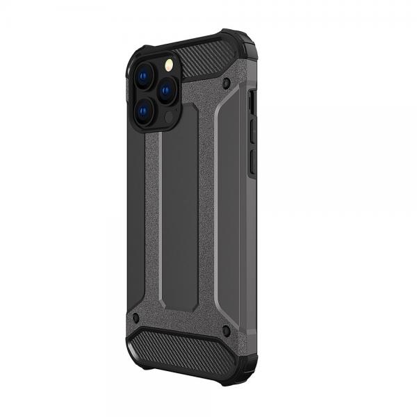 Carcasa Rugged Hybrid Armor compatibila cu iPhone 13 Pro Max Black 1 - lerato.ro