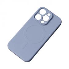 Carcasa Silicone Case MagSafe compatibila cu iPhone 15 Plus Ice Blue