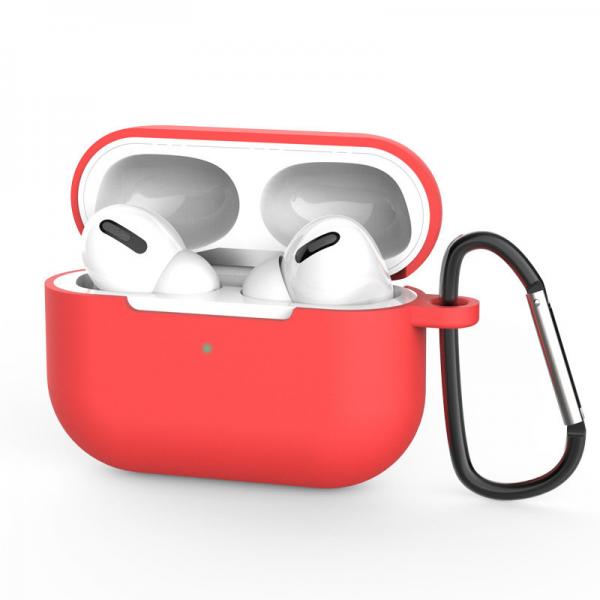 Carcasa Silicone Soft Case compatibila cu Apple AirPods Pro Red