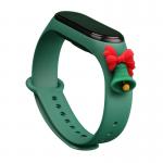 Curea Xmas Bell compatibila cu Xiaomi Mi Band 3/4, Dark Green 2 - lerato.ro