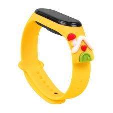 Accesorii Xiaomi Mi Band 3/4, Curea Xmas Christmas House compatibila cu Xiaomi Mi Band 3/4, Galben, lerato.ro