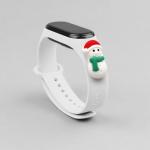 Curea Xmas Snowman compatibila cu Xiaomi Mi Band 3/4, Alb 3 - lerato.ro