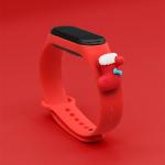 Curea Xmas Christmas Sock compatibila cu Xiaomi Mi Band 3/4, Rosu 3 - lerato.ro