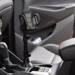 Suport auto Cup Holder compatibil cu dispozitive de pana la 6,7 inch, Plastic ABS, Negru