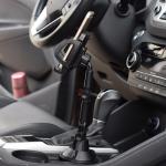 Suport auto Cup Holder compatibil cu dispozitive de pana la 6,7 inch, Plastic ABS, Negru
