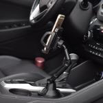 Suport auto Cup Holder compatibil cu dispozitive de pana la 6,7 inch, Plastic ABS, Negru 8 - lerato.ro
