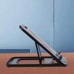 Suport universal tableta si telefon Foldable Stand, Ajustabil, Negru 3 - lerato.ro