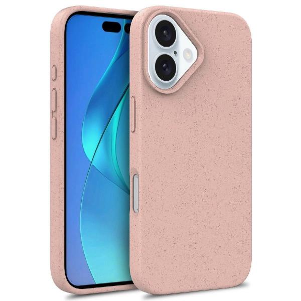 Carcasa biodegradabila Wheat MagSafe compatibila cu iPhone 16 Pro Max Pink