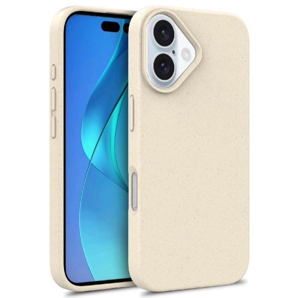 Carcasa biodegradabila Wheat compatibila cu iPhone 16 Beige