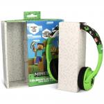 Casti audio OTL Technologies Minecraft, Drivere 30mm, 85dB, Jack 3.5mm, Lungime cablu 90cm, Verde 12 - lerato.ro