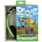 Casti audio OTL Technologies Minecraft, Drivere 30mm, 85dB, Jack 3.5mm, Lungime cablu 90cm, Verde 9 - lerato.ro