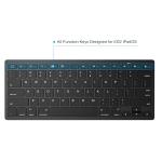 Set tastatura si mouse Omoton KB066 Wireless, Bluetooth, 78 taste, compatibil cu iPadOS 13 / iOS 13, laptop, PC, Mac, Negru