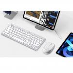 Set tastatura si mouse Omoton KB066 Wireless, Bluetooth, 78 taste, compatibil cu iPadOS 13 / iOS 13, laptop, PC, Mac, Silver