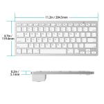 Set tastatura si mouse Omoton KB066 Wireless, Bluetooth, 78 taste, compatibil cu iPadOS 13 / iOS 13, laptop, PC, Mac, Silver 9 - lerato.ro