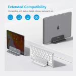 Stand universal laptop Omoton LD01, aluminiu, latime ajustabila 14-69mm, Negru 4 - lerato.ro