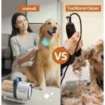 Aparat multifunctional pentru ingrijirea parului animalelor de companie Oneisall LM2, Capacitate 1.5L, functii de perie, aparat de tuns, aspirator, Alb 13 - lerato.ro
