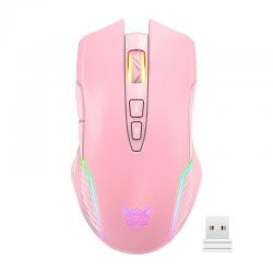 Mouse gaming wireless ONIKUMA CW905, 3600 DPI, 700 mAh, 7 butoane, Roz