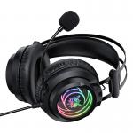 Casti gaming ONIKUMA X80, Cu fir, Drivere 50mm, Jack 3.5 mm / USB, RGB, Lungime cablu 2.2m, Negru 4 - lerato.ro