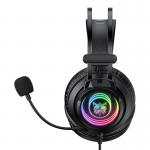 Casti gaming ONIKUMA X80, Cu fir, Drivere 50mm, Jack 3.5 mm / USB, RGB, Lungime cablu 2.2m, Negru 2 - lerato.ro