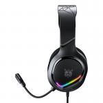Casti gaming ONIKUMA X31, Cu fir, Drivere 50mm, Jack 3.5 mm / USB, RGB, Lungime cablu 2.2m, Negru 6 - lerato.ro