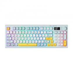 Tastatura gaming ONIKUMA G80, Conexiune USB-C, Wireless, Bluetooth 5.0, RGB, 393 × 114 × 35 mm, Baby Blue