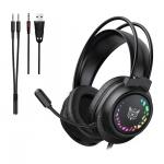 Casti gaming ONIKUMA X92, Microfon, USB/Jack 3.5mm, Driver 50mm, Iluminare RGB, Lungime cablu 2.2m, Negru 2 - lerato.ro