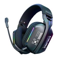 Casti gaming ONIKUMA GT808, Microfon, USB / Jack 3.5mm / Bluetooth 5.3 / WiFi , Driver 40mm, 1000mAh, Iluminare RGB, Negru