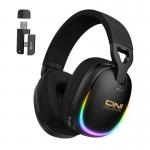 Casti gaming ONIKUMA GT805, Wireless, Bluetooth 5.4, Cu fir, 1000mAh, luminare RGB, Incarcare USB-C, Negru 3 - lerato.ro