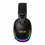 Casti gaming ONIKUMA GT805, Wireless, Bluetooth 5.4, Cu fir, 1000mAh, luminare RGB, Incarcare USB-C, Negru 4 - lerato.ro