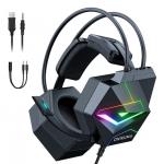 Casti gaming ONIKUMA X20, Cu fir, Iluminare RGB, USB-A / Jack 3,5mm, Negru 2 - lerato.ro