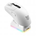 Mouse gaming wireless ONIKUMA DM10, RGB, 24000 DPI, 4 Butoane, 500mAh, Wireless, Bluetooth, USB-C, Statie de incarcare magnetica inclusa, Alb 6 - lerato.ro