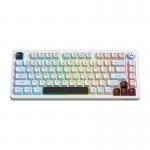 Tastatura gaming ONIKUMA MT501, Wireless / Bluetooth / Cu fir, 2000mAh, Autonomie 20h, Iluminare RGB, Incarcare USB-C, Alb 3 - lerato.ro