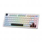 Tastatura gaming ONIKUMA MT501, Wireless / Bluetooth / Cu fir, 2000mAh, Autonomie 20h, Iluminare RGB, Incarcare USB-C, Alb 4 - lerato.ro