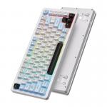 Tastatura gaming ONIKUMA MT501, Wireless / Bluetooth / Cu fir, 2000mAh, Autonomie 20h, Iluminare RGB, Incarcare USB-C, Alb 6 - lerato.ro