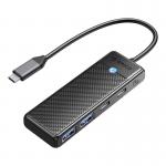 Adaptor HUB 4-in-1 Orico PAPW2AC-C3-015-BK-EP, USB-C - 2x USB 3.0, 1x USB-C 3.0, 1x USB-C PD 100W, Negru 2 - lerato.ro