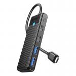 Adaptor HUB 4-in-1 Orico PAPW2AC-C3-015-BK-EP, USB-C - 2x USB 3.0, 1x USB-C 3.0, 1x USB-C PD 100W, Negru 3 - lerato.ro