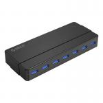 Adaptor HUB 7-in-1 Orico H7928-U3-V1-EU-BK-BP, 7x USB 3.0, Negru 2 - lerato.ro
