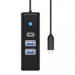 Adaptor HUB 3-in-1 Orico PWC2U-C3-015-BK-EP, USB-C - 2x USB 3.0, 1x USB-C, Negru 2 - lerato.ro