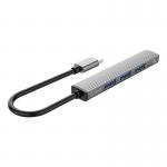 Adaptor HUB 4-in-1 Orico AH-13-GY-EP-IP, USB-C - 3x USB 2.0, 1x USB 3.0, Gri 3 - lerato.ro