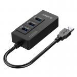 Adaptor HUB 4-in-1 Orico HR01, USB - 3x USB 3.0, 1x RJ45, Cablu USB 30cm inclus, Negru 6 - lerato.ro
