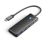 Docking Hub PAPW2AC-C3, USB-C la 2x USB-A 3.0 / 1x USB-C / 1x USB-C PD 100W, Viteza transfer 5 Gbps, Negru 2 - lerato.ro