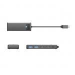 Docking Hub PAPW2AC-C3, USB-C la 2x USB-A 3.0 / 1x USB-C / 1x USB-C PD 100W, Viteza transfer 5 Gbps, Negru 3 - lerato.ro