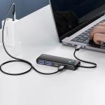 Docking Hub PAPW2AC-C3, USB-C la 2x USB-A 3.0 / 1x USB-C / 1x USB-C PD 100W, Viteza transfer 5 Gbps, Negru 8 - lerato.ro