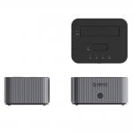 Statie de andocare/clonare HDD/SSD Orico IT28E-C, M.2 NVME 2.5 inch / 3.5 inch , 30TB, 10 Gbps, Cablu USB-C/USB-A la USB-C 1m inclus, Gri 3 - lerato.ro