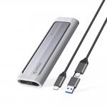 Rack extern Orico AXM2S-G2-V1, SSD M.2 NVME / NGFF, 10Gbps, Cablu USB-C la USB-A, Interfata USB-C, Gri 2 - lerato.ro