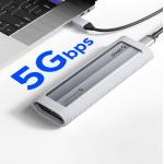 Rack extern Orico AXM2S-G2-V1, SSD M.2 NVME / NGFF, 10Gbps, Cablu USB-C la USB-A, Interfata USB-C, Gri 4 - lerato.ro